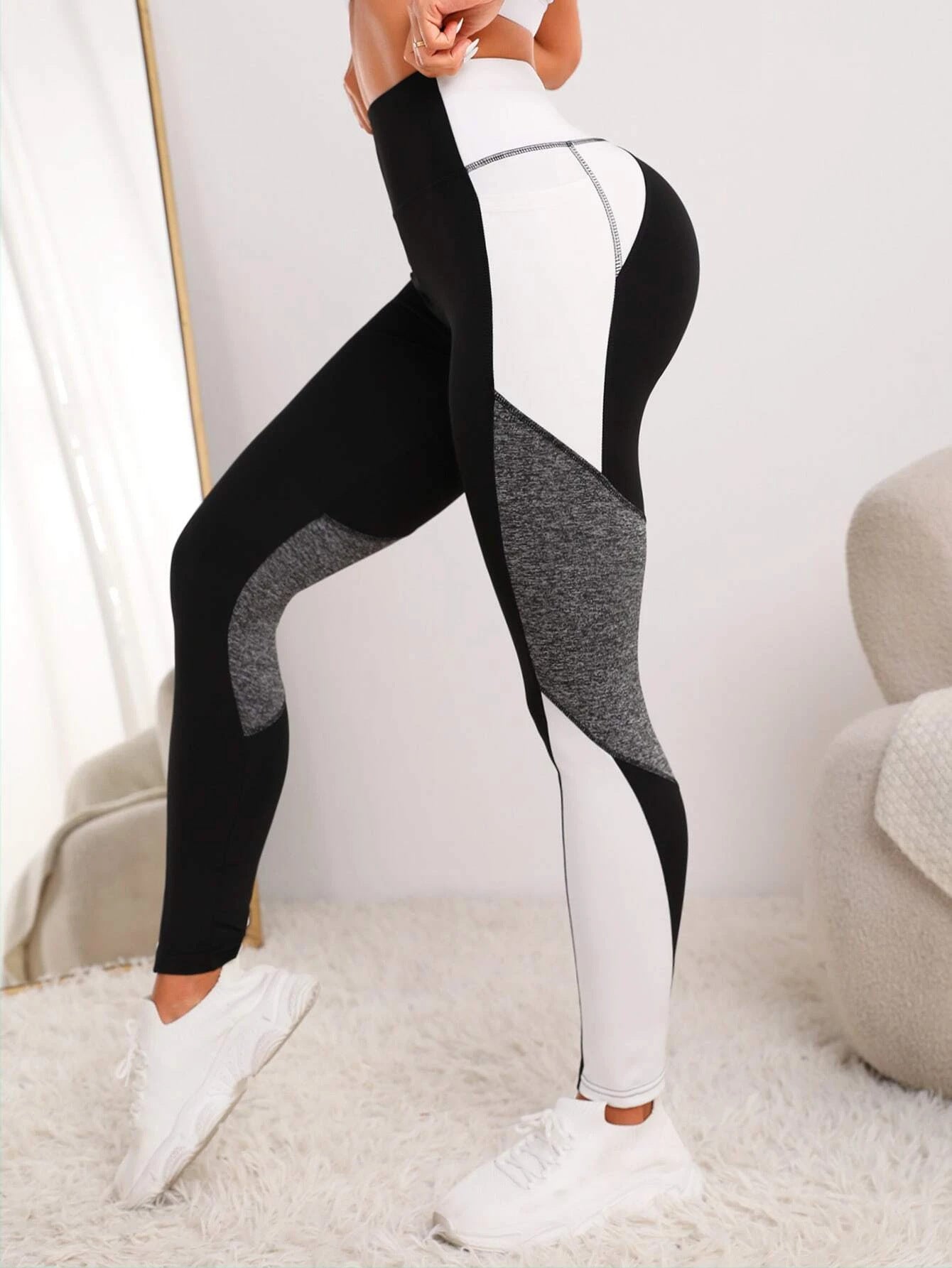 Yoga Pants European And American Stitching Running Pants Women