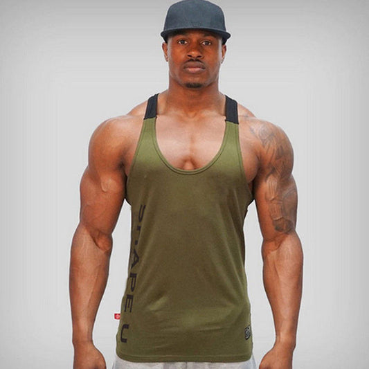 Sports Running T-shirt Men Gym Fitness Tops Tee Shirt String