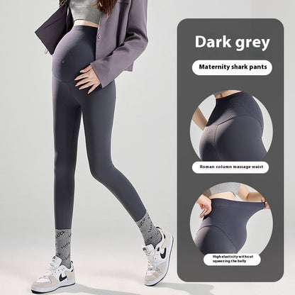 Pregnant Women Outwear Winter Wear Seamless Belly Support Sanding Yoga Pants