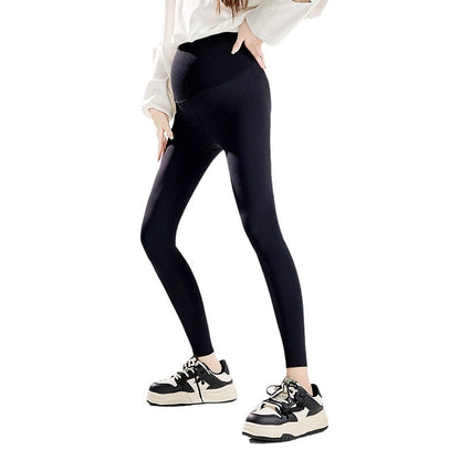 Pregnant Women Outwear Winter Wear Seamless Belly Support Sanding Yoga Pants