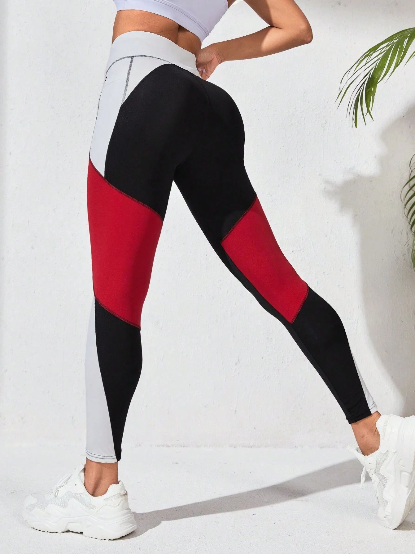 Yoga Pants European And American Stitching Running Pants Women